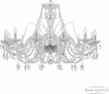 105/12/360 Ni Подвесная люстра Bohemia 105 105/12/360 Ni (220V, подвески, на цепи, подсвечник, свеча)