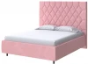 2019179 PROxSON Кровать Rhomby без основания (Ткань: Велюр Casa Жемчужно-розовый) 160x190