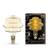 161802008 Лампочка светодиодная филаментная прозрачная, желтая колба E27 8 Вт 2400K теплое белое свечение Gauss Vintage Filament Flexible 161802008