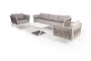 KASS3C2T-4-SET Лаунж-зона плетеная из роупа 5-местная, цвет серо-коричневый 4SIS Касабланка KASS3C2T-4-SET