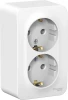 BLNRA010211 Розетка накладная двойная с заземлением (белый) Systeme Electric Blanca BLNRA010211