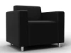 134975 Кресло Лига-093 ВН (ДСП,Брус,Фанера,Экокожа/Черный) Лига Диванов 134975