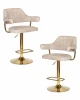 LM-5019-N_G-M_V-LEO26 Набор 2 шт стул барный DOBRIN CHARLY GOLD (бежевый твид (LEO26))