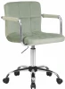 9400-LM TERRY, цвет сиденья мятный велюр (MJ9-87), цвет основания хромированная сталь Офисное кресло для персонала TERRY (мятный велюр (MJ9-87))