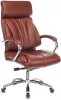 T-9904NSL/CHOKOLATE Кресло руководителя Бюрократ T-9904NSL светло-коричневый Leather Eichel кожа с подголов. крестовина металл хром