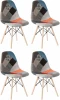 HSBI_Y808_multicolor_4 Набор из 4 стульев Evoke Whirl Hesby Текстиль/Разноцветный арт.HSBI_Y808_multicolor_4