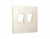 AP3321 Лицевая панель для Ethernet RJ-45/телефонной RJ-11 двойной розетки (бежевый матовый) Ambrella Volt QUANT AP3321
