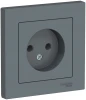 ATN000740 Розетка встраиваемая без заземления (грифель) Systeme Electric AtlasDesign ATN000740