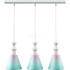 C-03-WM-M-00-WM-LMP-O-9 Люстра подвесная Lamp4you, 3 плафона, белый с розовым и бирюзовым