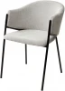 628M03772 Стул DILL WZ2042-19 галечный серый фактурный велюр/ черный каркас