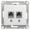 GSL000185KK Розетка встраиваемая двойная Ethernet RJ-45 (белый) Systeme Electric GSL000185KK