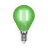 LED-G45-5W/GREEN/E14 GLA02GR картон Лампочка светодиодная груша зеленая E14 5W Uniel LED-G45-5W/GREEN/E14 GLA02GR