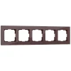 W0051118 Рамка на 5 постов (мокко,стекло) W0051118 (a051101)