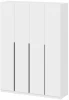 593701 Шкаф Woodville Даиго четырехстворчатый белый текстурный арт.593701