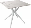 RF Bianca Statuario 80x80 Стол обеденный JET CERAMIC квадратный 80*80 (Термопластичный полимер, Белый)