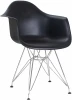 620BPP-LMZL DAW CHROME, цвет сиденья черный, цвет основания хромированная сталь Стул обеденный DAW CHROME (ножки хром, цвет сиденья чёрный)