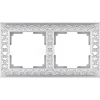WL07-Frame-02 Рамка на 2 поста Werkel Antik, жемчужный