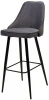 461MC05091 Барный стул NEPAL-BAR СЕРЫЙ #27, велюр/ черный каркас (H=78cm) M-City 461MC05091