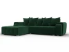 137347L Диван угловой Лига-121 левый угол (ДСП,Брус,Велюр/Зеленый) Лига Диванов 137347L