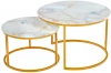 RF 0353 Набор кофейных столиков Tango бежевый мрамор с ножками матовое золото, 2шт Bradex Home RF 0353