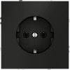 VLS040108 Розетка с заземлением (черный матовый) Voltum S70 VLS040108