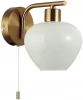 8278/1W Бра с выключателем сонетка Lumion Carmela 8278/1W латунь/белый, металл/стекло Е14 1*40W 220V