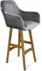 6756510801 Стул барный Sheffilton SHT-ST38/S65 угольно-серый/светлый орех