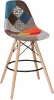 638GPP-LMZL DSW BAR, цвет сиденья мозаика, цвет основания светлый бук Стул барный DSW BAR (ножки светлый бук, цвет сиденья мозаика)