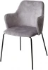 629M04971 Стул AMARETTO VT5001-7 античный светло-серый, велюр без пальчикового эффекта / черный каркас
