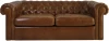 329523 Диван Chesterfield ОГОГО (арт.329523), (Кожа/Коричневый)