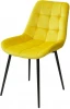688M04181 Обеденный стул M-City ХОФМАН, цвет желтый #H19, велюр / черный каркас 4 шт./1 к