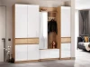 581937 Модульная прихожая Молд комплектация 1 (Молд комплектация 1 дуб крафт золотой / глянец белый) Woodville арт.581937