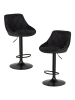 LM-5007-N_B-M_V-MJ9-101 Набор 2 шт стул барный DOBRIN LOGAN BLACK (черный велюр (MJ9-101))