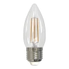 LED-C35-5W/NW/E27/CL/DIM GLA01TR картон Лампочка светодиодная свеча прозрачная E27 5W 4000K Uniel LED-C35-5W/NW/E27/CL/DIM GLA01TR