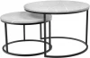 RF 0610 Набор кофейных столиков Bradex Home Tango светло-серый мрамор с черными ножками, 2шт (RF 0610)