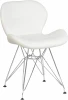 302А-LMZL BUTTERFLY CHROME, цвет сиденья белый, цвет основания хромированная сталь Стул обеденный BUTTERFLY CHROME (ножки хром, цвет белый)