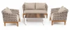 DIES2C2TJ-4-OAK-SET biege "Диего" лаунж-зона 4-местная плетеная из роупа со столиком "Канны" цвета "дуб", основание дуб, роуп бежевый 4SIS арт.УТ-00007272