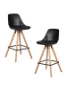 LMZL-PP759A-1-N_LB-MTR_EL-B-03 Набор 2 шт стул полубарный DOBRIN RONNI (ножки светлый бук, черный (B-03))