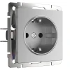 W1171006 Розетка с заземлением (серебряный) Werkel W1171006 (a050881)