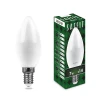 55031 Лампочка светодиодная свеча белая колба E14 7 Вт 4000K нейтральное белое свечение Feron 55031