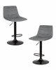 LM-5017-N_B-M_C-MJ9-75 Набор 2 шт стул барный DOBRIN TAILOR BLACK (серый велюр (MJ9-75))