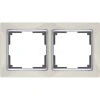 WL03-Frame-02-ivory Рамка на 2 поста Werkel Snabb, слоновая кость с хромом