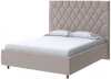 2013822 PROxSON Кровать Rhomby без основания (Ткань: Велюр Gratta 2 Латте) 140x190