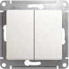 GSL000665 Выключатель встраиваемый двухклавишный (перламутровый) Systeme Electric Glossa GSL000665