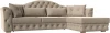 121585 Диван угловой Артис правый угол (Бежевый/Велюр) Лига Диванов арт.121585