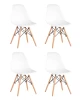 УТ000036422 Стул Eames Style DSW белый x4 (разборный каркас) Stool Group арт.УТ000036422