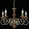 11357/5C Люстра подвесная Natali Kovaltseva Luxury Wood, 5 ламп, бронза с коричневым