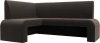 126128L Диван кухонный угловой Кармен левый угол (Коричневый/Велюр) Лига Диванов арт.126128L
