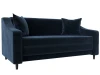 129775 Диван прямой Лига-071 (ЛДСП,Брус,Фанера/Дерево/Велюр/Синий) Лига Диванов 129775