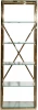 GY-01000 GY-01000 Стеллаж стекло прозр/золото 60*40*180см Garda Decor